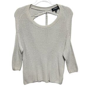 Express Oversized Slouchy Open Back Knit Sweater